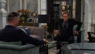 Tony (Thaao Penghlis) imparted his wisdom to EJ (Dan Feuerriegel). \Image: Peacock